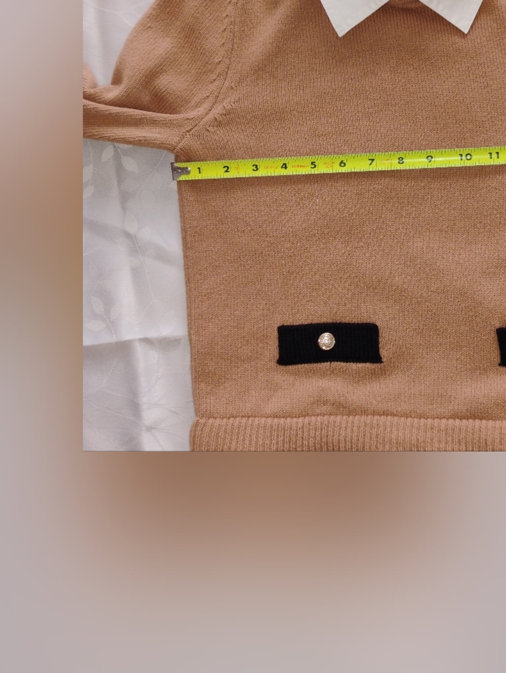 Loft Sweater with Black Pocket Gold Accents